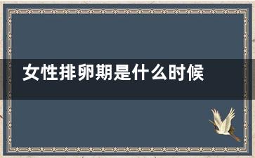 女性排卵期是什么时候 女性排卵期怎么算(女性排卵期是什么样)